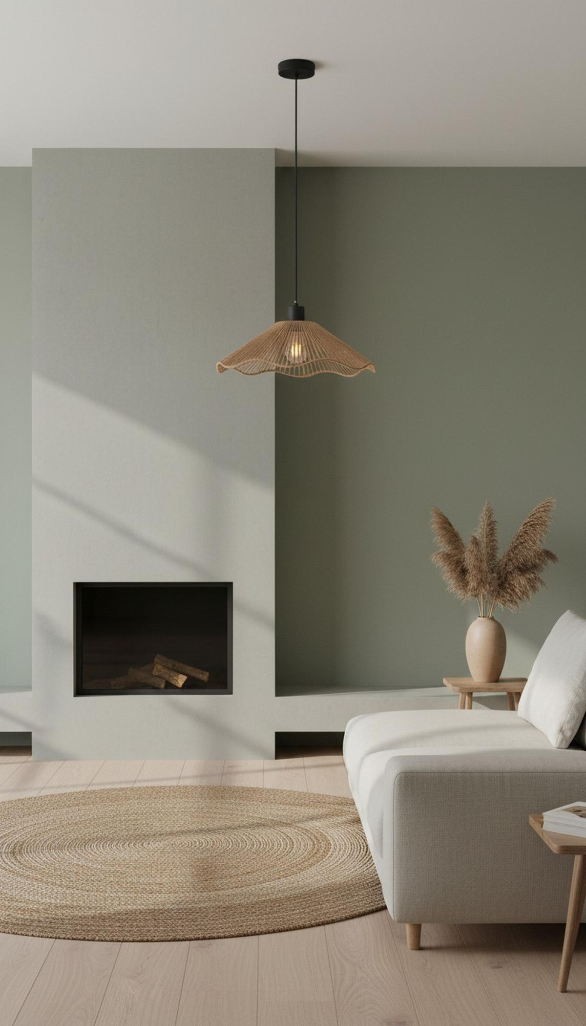 HÄNGELEUCHTE 40/120 cm   - Schwarz/Naturfarben, Design, Papier/Metall (40/120cm) - Collet's Monde