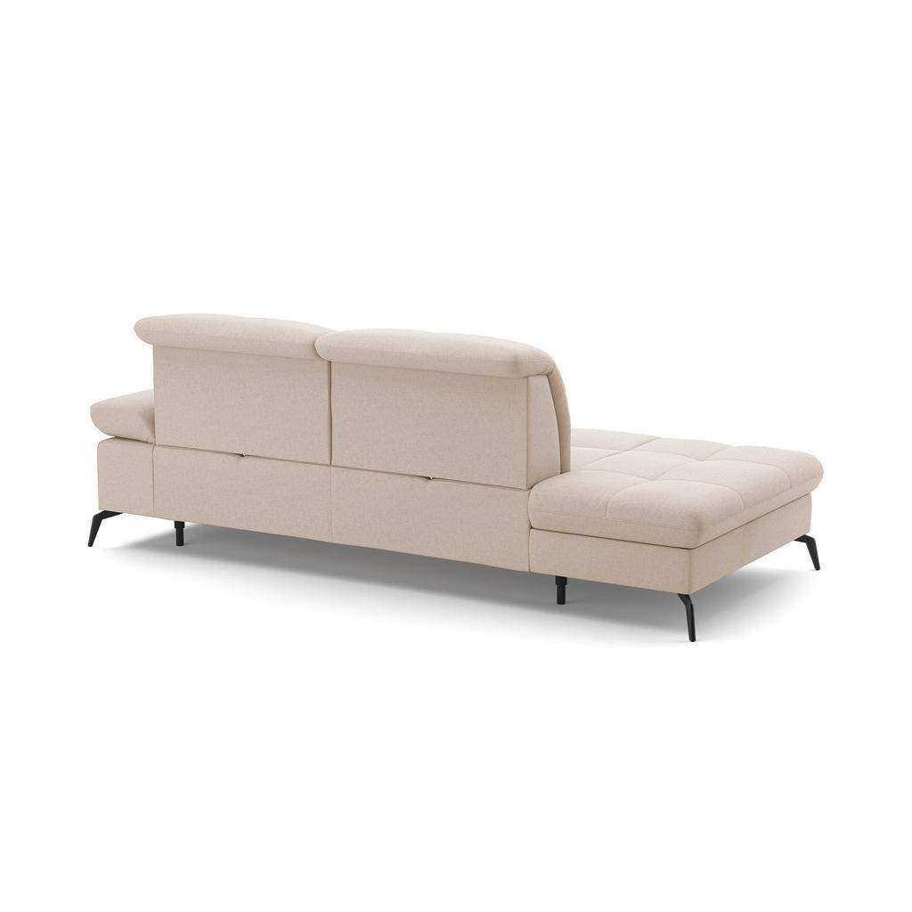 Thumbnail - Sit & More Récamiere, Creme, Textil, 231x90x122 cm, Goldenes M, Oeko-Tex® Standard 100, Made in Europe, DGM-Klimapakt, R...