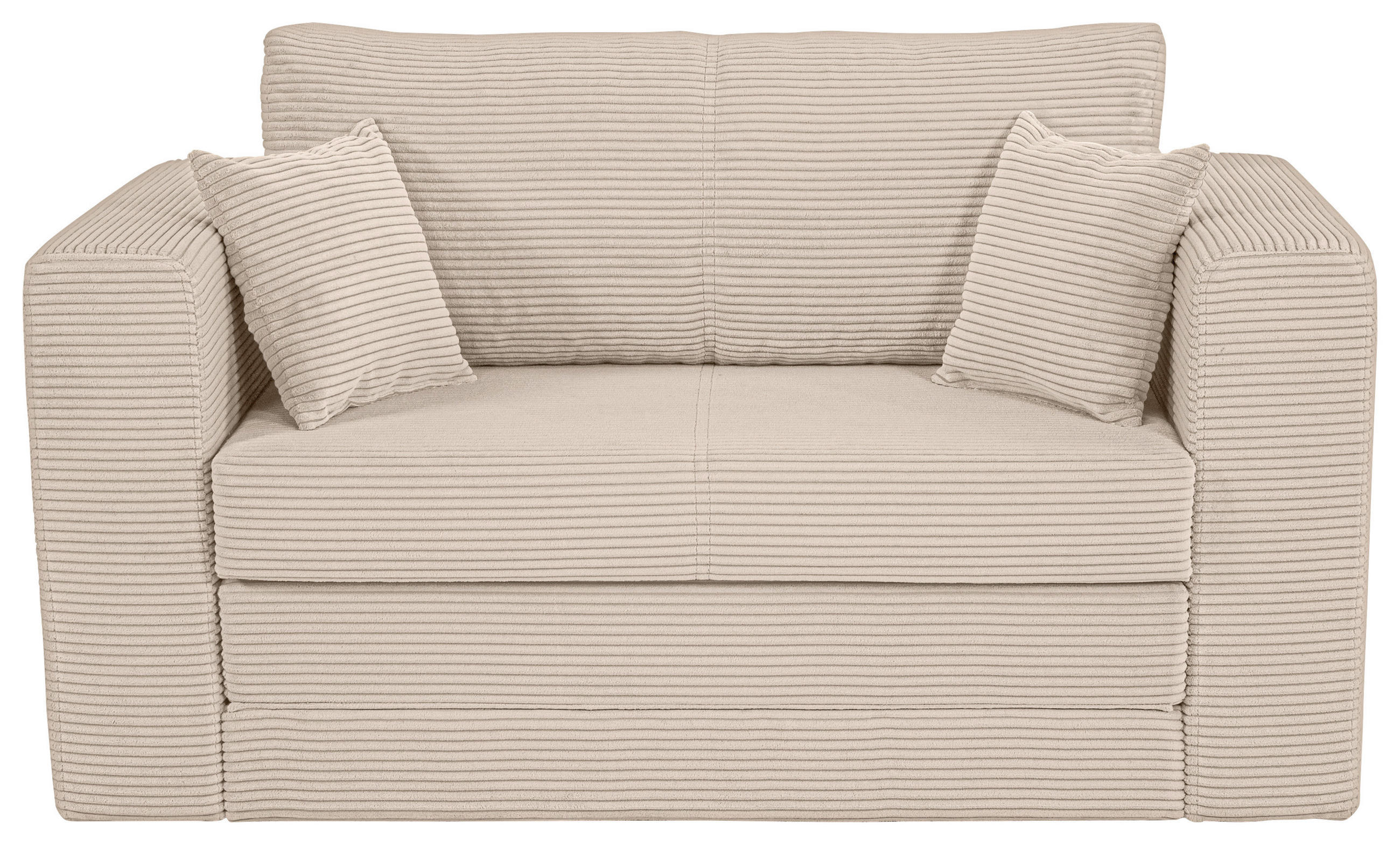JUGEND- UND KINDERSOFA Cord Beige  - Beige/Schwarz, KONVENTIONELL, Textil (136/78/72cm) - Xora
