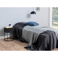 NACHTSCHRANK  - Schwarz, MODERN, Holzwerkstoff/Metall (40/51cm) - MID.YOU