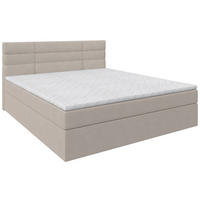 BOXBETT 180/200 cm  Creme  - Creme/Schwarz, Konventionell, Holz/Kunststoff (180/200cm) - Carryhome