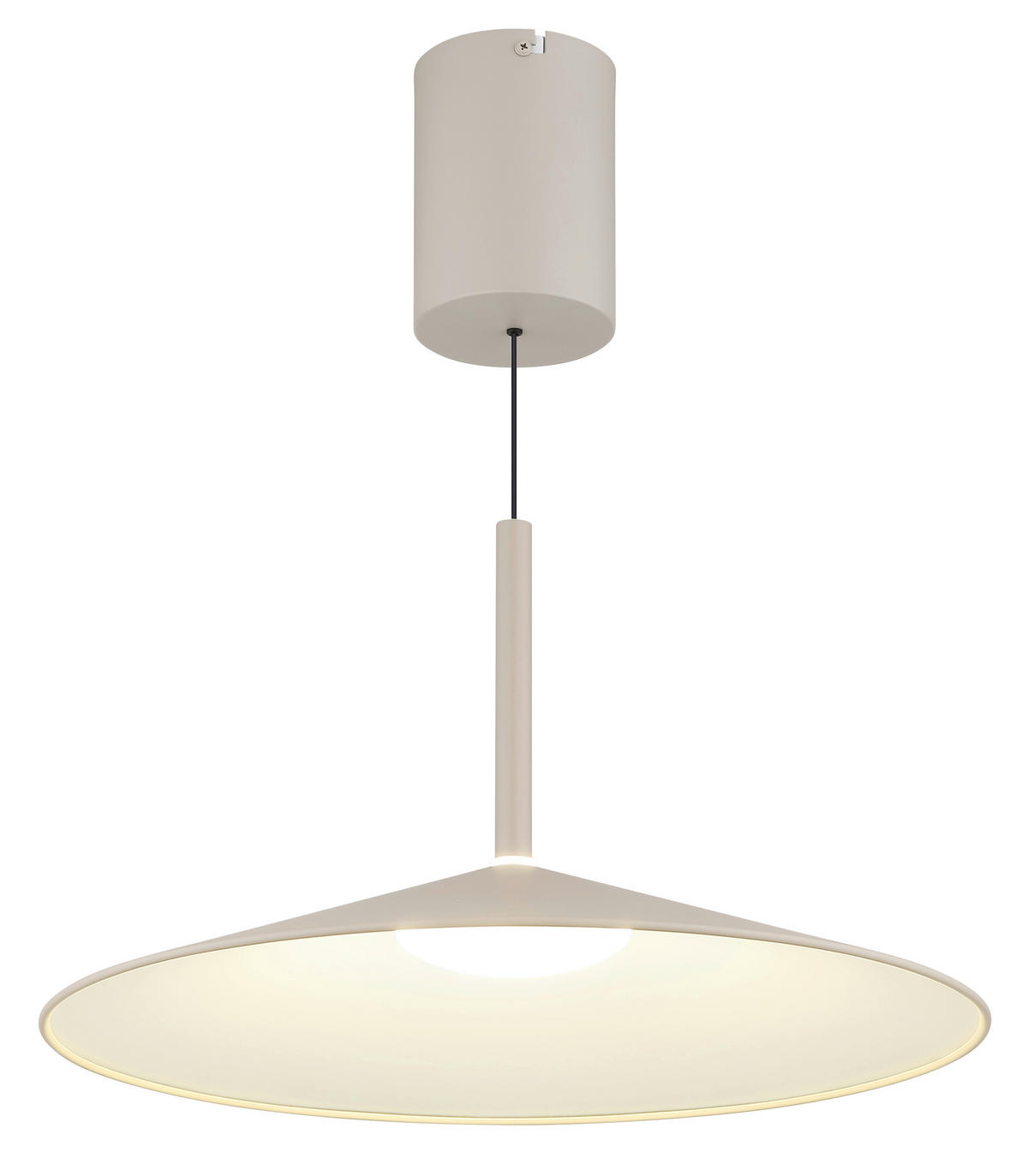 LED-HÄNGELEUCHTE Lampone 47,5/150 cm  - Sandfarben/Opal, Design, Kunststoff/Metall (47,5/150cm) - Globo
