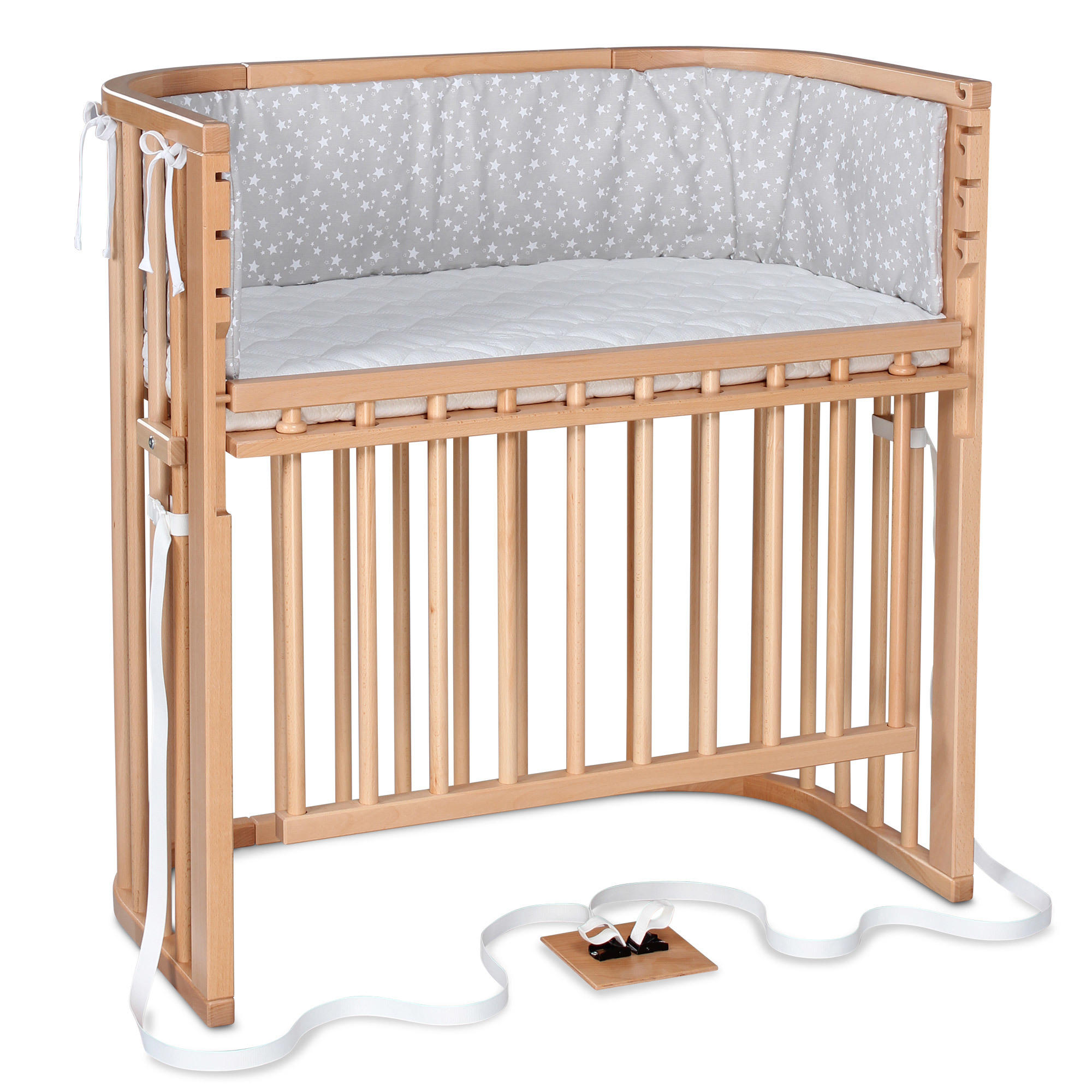 BEISTELLBETT Boxspring Comfort Plus Buche Buchefarben  - Buchefarben, Basics, Holz (56,5/96,5/96cm) - Babybay