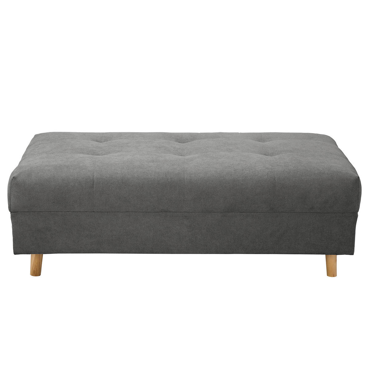 ECKSOFA inkl. Hocker Ariella Dunkelgrau Mikrofaser  - Dunkelgrau/Naturfarben, Design, Holz/Textil (161/231cm) - Livetastic