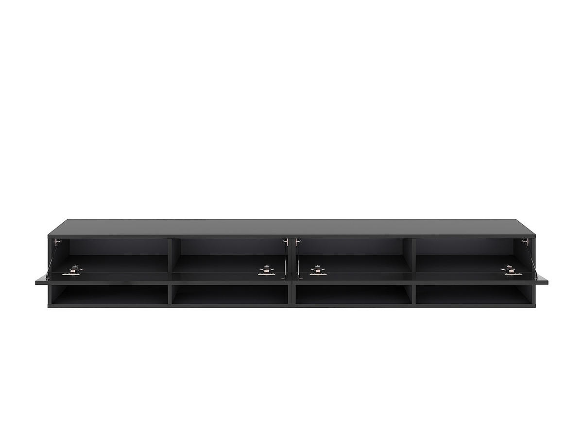 LOWBOARD  in 200/31/33 cm  - Schwarz Hochglanz/Schwarz, Design, Holzwerkstoff/Kunststoff (200/31/33cm) - MID.YOU