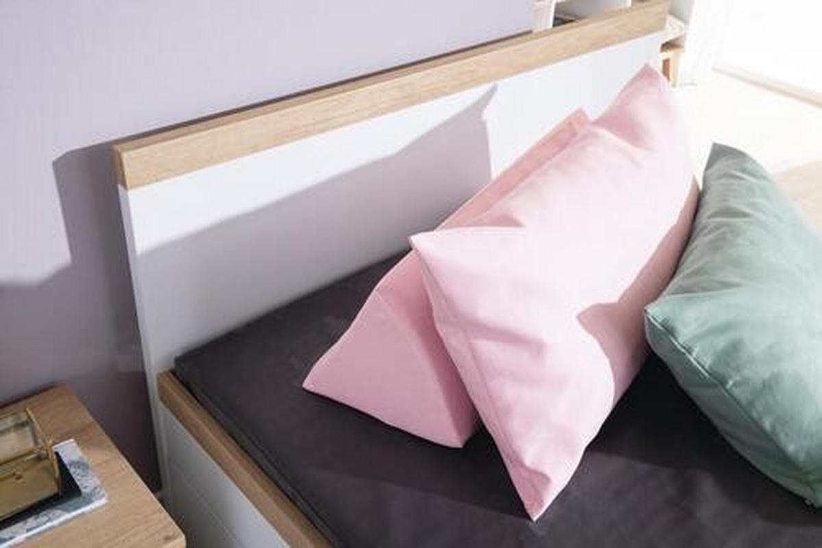 BETT Oscar 90/200 cm Weiß, Eichefarben  - Eichefarben/Weiß, KONVENTIONELL (90/200cm) - Paidi