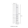 HOCHSCHRANK 40/185/35 cm  - Silberfarben/Graphitfarben, Basics, Holzwerkstoff/Kunststoff (40/185/35cm) - Held