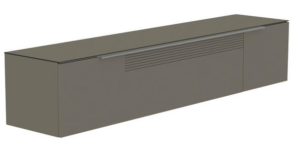 LOWBOARD  in 210/41/45 cm  - Alufarben/Grau, Design, Glas/Holzwerkstoff (210/41/45cm) - Moderano