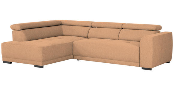 ECKSOFA Rostfarben Struktur - Rostfarben/Schwarz, Design, Kunststoff/Textil (205/284cm) - Xora