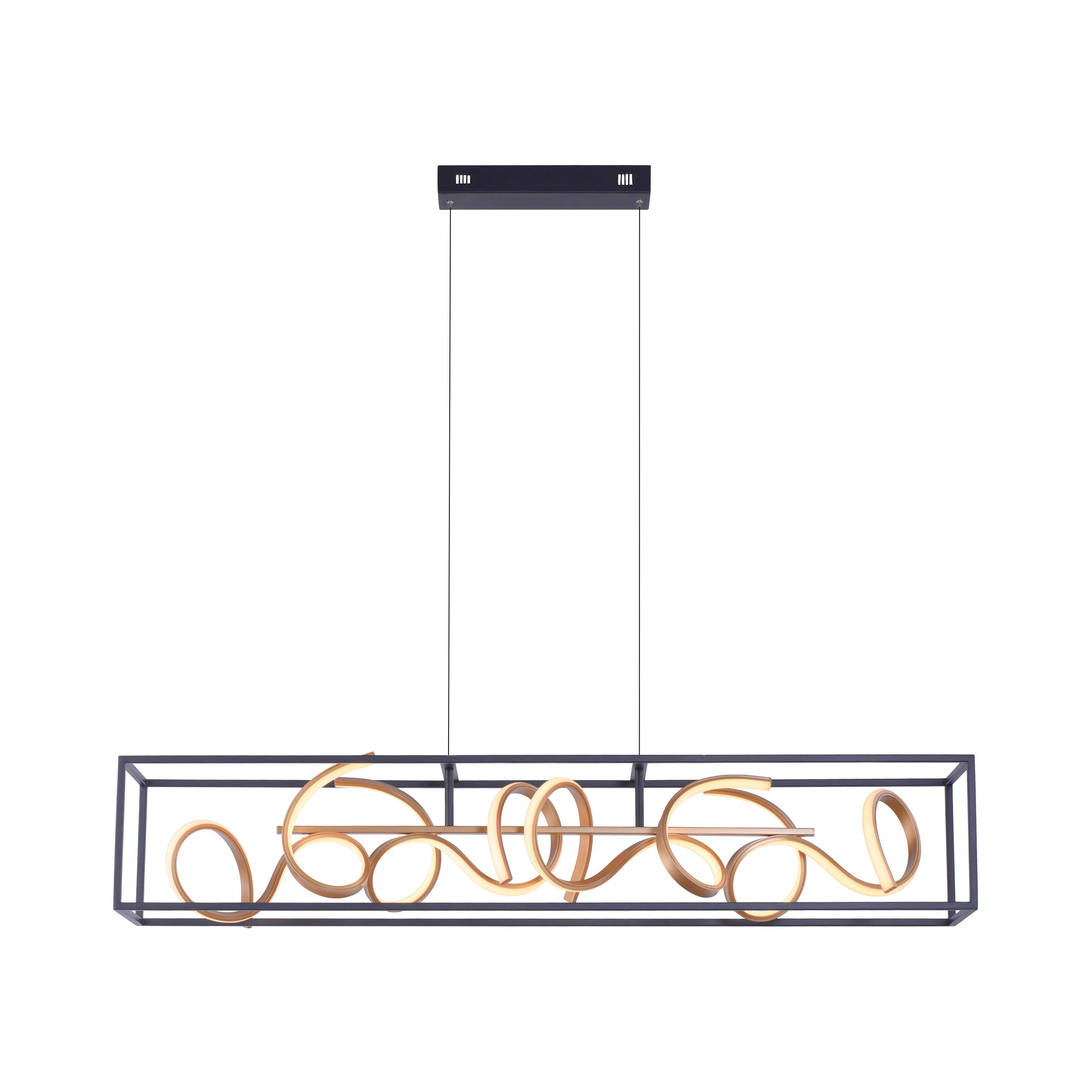 LUSTRĂ LED 114,5/25/25 cm  - negru, Design, plastic/metal (114,5/25/25cm) - Paul Neuhaus