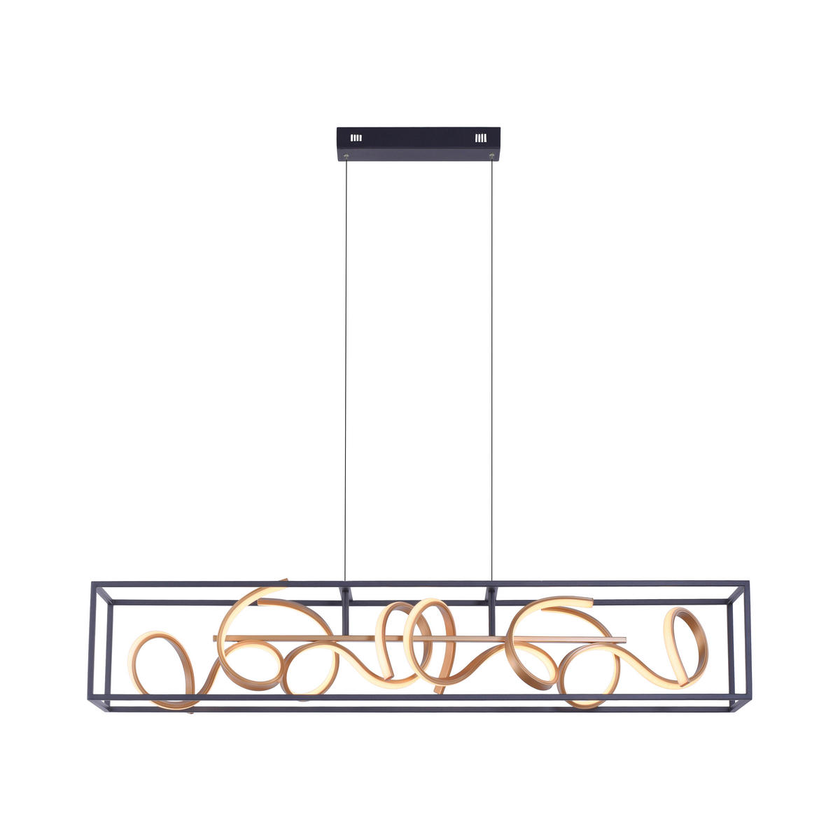 LED-HÄNGELEUCHTE Selina 114,5/25/25 cm   - Schwarz, Design, Kunststoff/Metall (114,5/25/25cm) - Paul Neuhaus