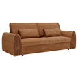 SCHLAFSOFA in Cord, Feincord Rostfarben, Hellbraun  - Hellbraun/Rostfarben, KONVENTIONELL, Kunststoff/Textil (240/83/116cm) - Carryhome