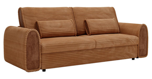 SCHLAFSOFA in Cord, Feincord Rostfarben, Hellbraun  - Hellbraun/Rostfarben, KONVENTIONELL, Kunststoff/Textil (240/83/116cm) - Carryhome