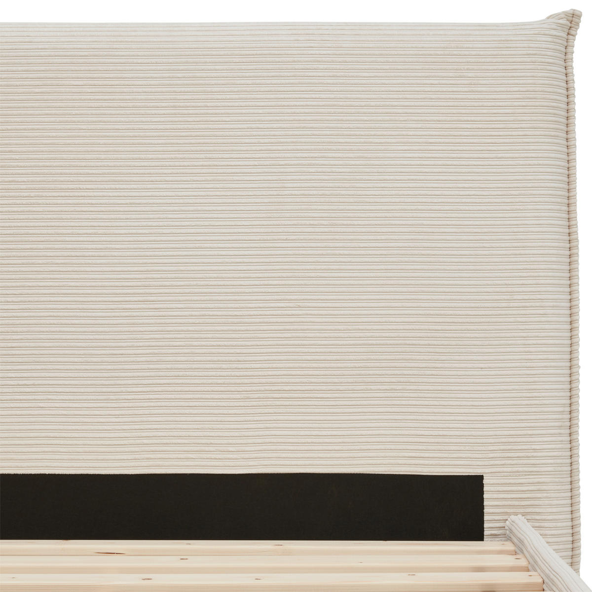 KÁRPITOZOTT ÁGY 180/200 cm  fehér  - natúr színű/fekete, Modern, műanyag/textil (180/200cm) - Livetastic