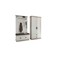 GARDEROBE 3-teilig  in 224/201/45 cm  - Hellbraun/Pinienfarben, Design, Holzwerkstoff (224/201/45cm) - MID.YOU
