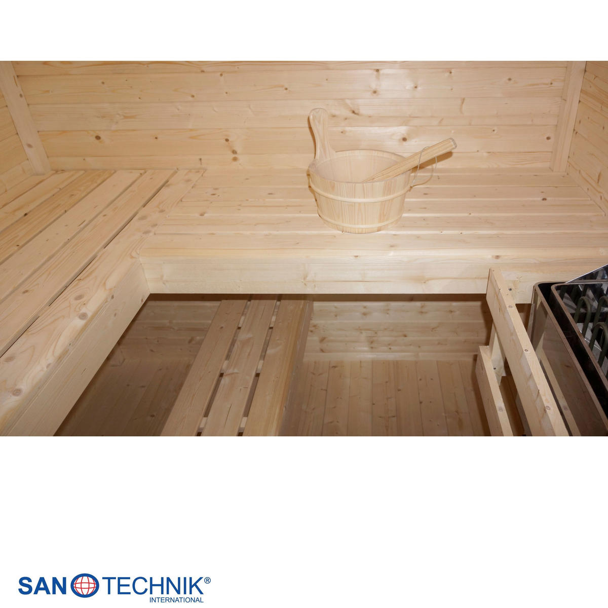 SAUNA für 4-5 Personen Rauma  - Naturfarben, KONVENTIONELL, Holz (460/230/219,5cm) - Sanotechnik