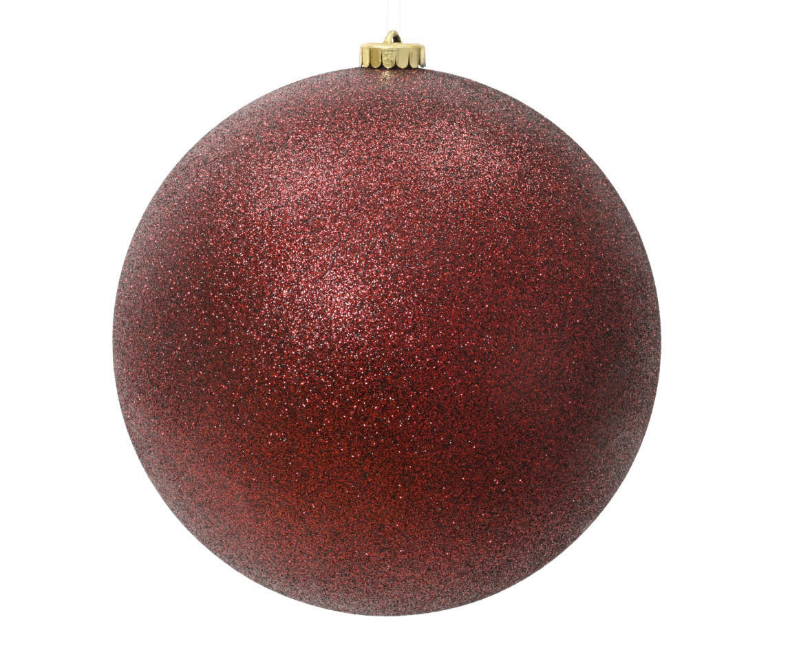 CHRISTBAUMKUGEL 20 cm  - Dunkelrot, Basics, Kunststoff (20cm) - X-Mas