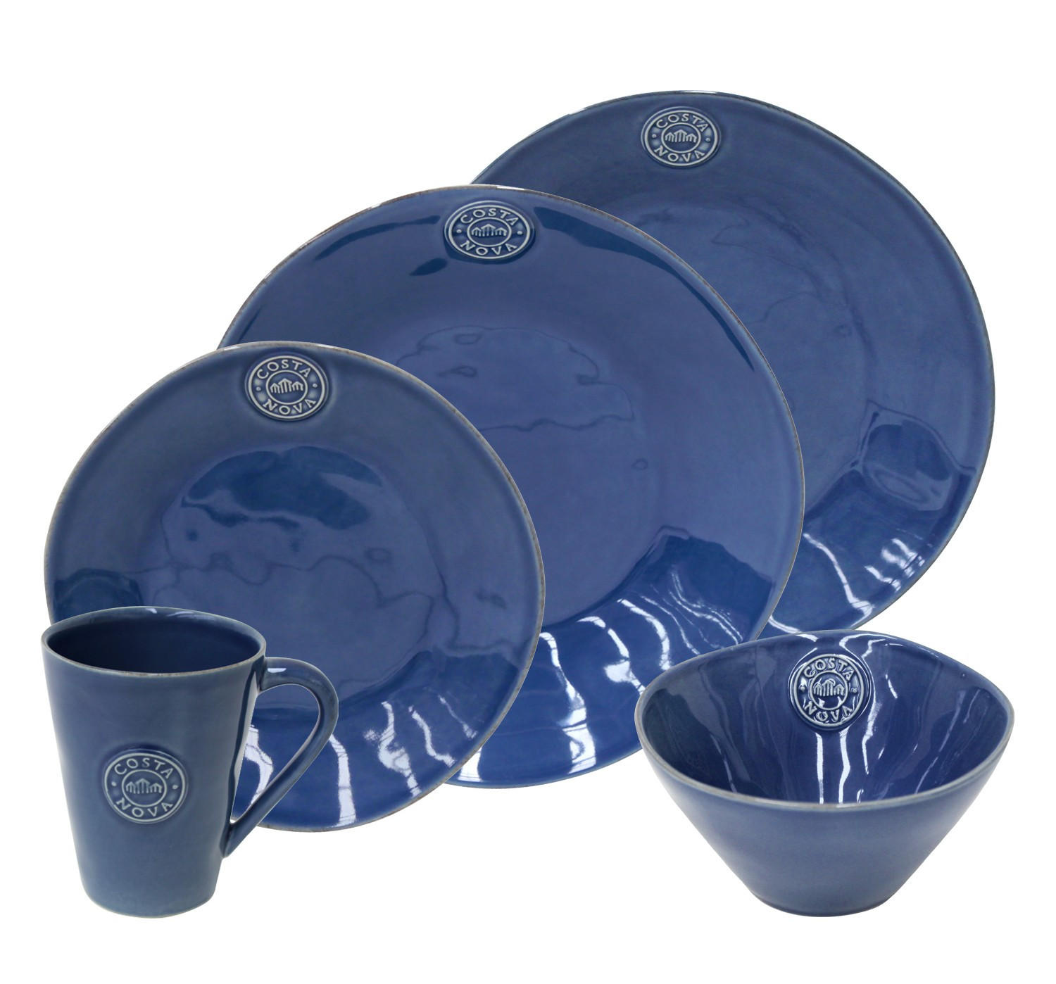 KOMBISERVICE Blau NOVA 5-teilig 1 Personen  - Blau, Basics, Keramik - Costa Nova
