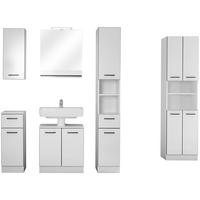 HOCHSCHRANK 30/195,5/33 cm  - Weiss/Anthrazit, Konventionell, Glas/Holzwerkstoff (30/195,5/33cm) - Xora