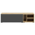 REGALELEMENT Graphitfarben, Eichefarben  135/33/40 cm  - Eichefarben/Graphitfarben, MODERN, Holzwerkstoff (135/33/40cm) - Carryhome