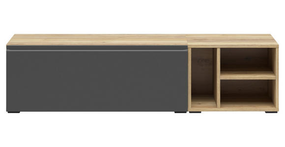 REGALELEMENT Graphitfarben, Eichefarben  135/33/40 cm  - Eichefarben/Graphitfarben, MODERN, Holzwerkstoff (135/33/40cm) - Carryhome