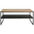 COUCHTISCH in Holz, Metall 100/60/41 cm  - Eichefarben/Schwarz, Design, Holz/Metall (100/60/41cm) - Johann Jakob