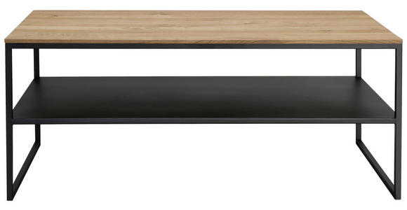 COUCHTISCH in Holz, Metall 100/60/41 cm  - Eichefarben/Schwarz, Design, Holz/Metall (100/60/41cm) - Johann Jakob