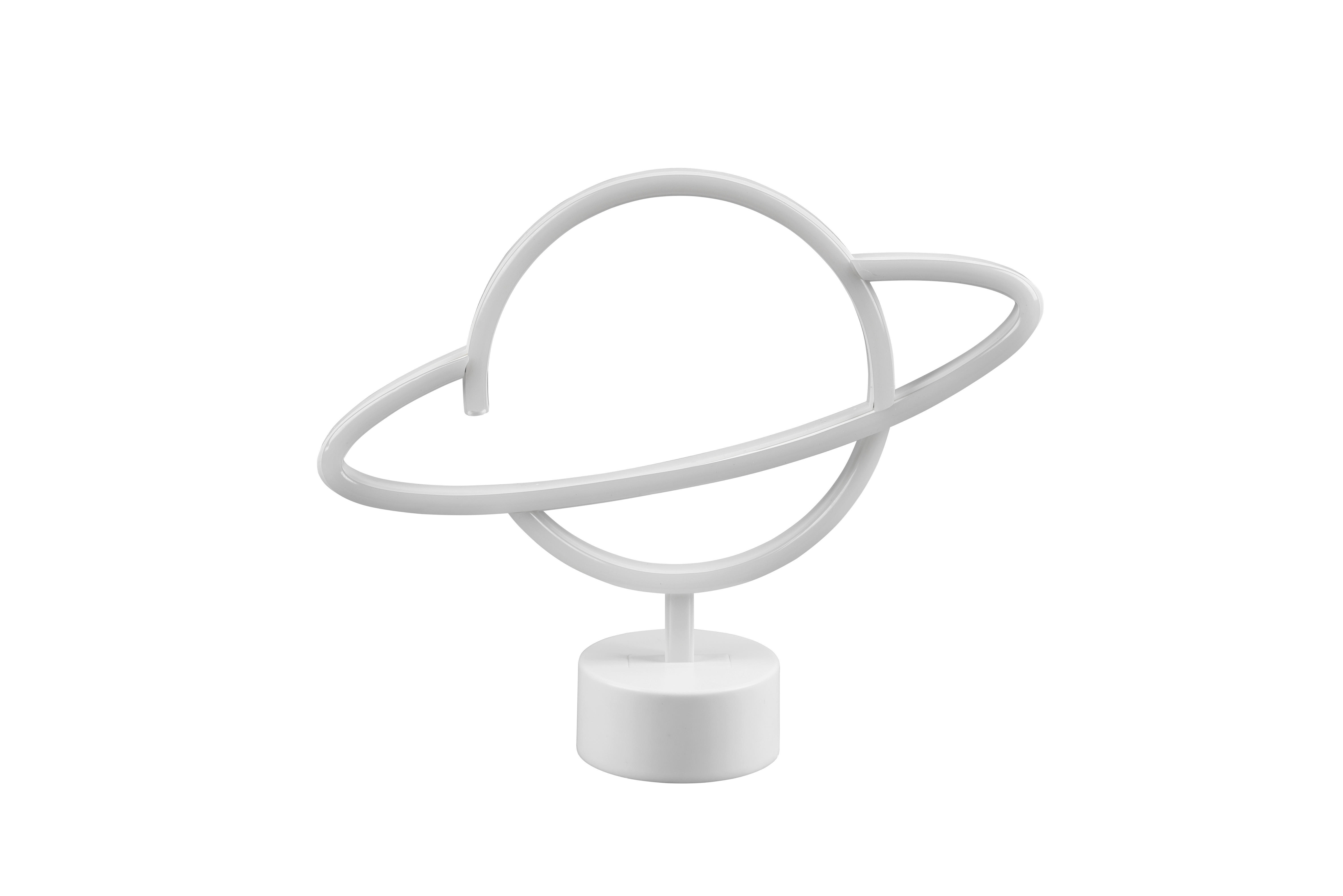 LED BORDSLAMPA - vit, Trend, plast (29/24,5/8,5cm)