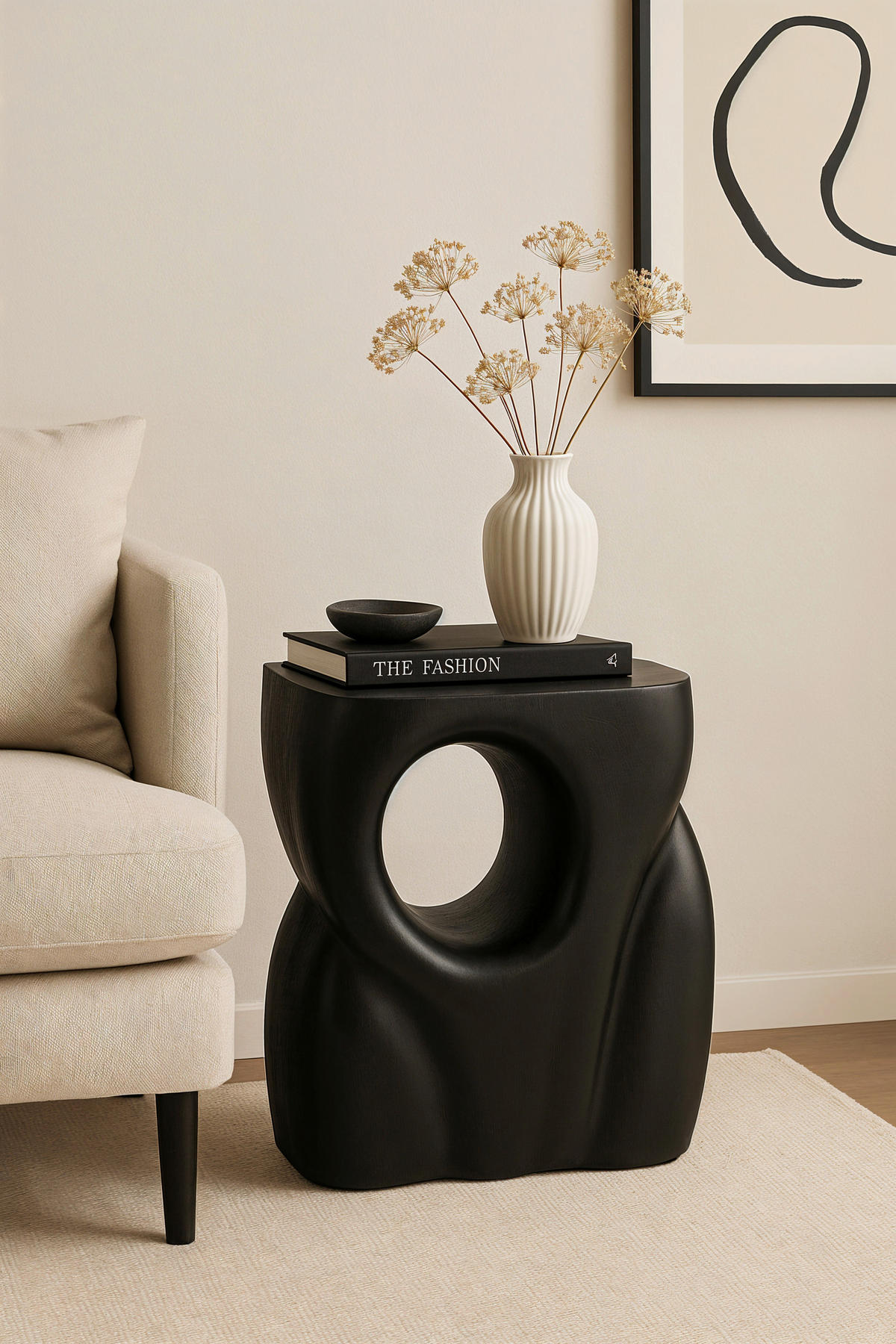 BEISTELLTISCH in Holz 36/26/41 cm  - Schwarz, Design, Holz (36/26/41cm) - MID.YOU