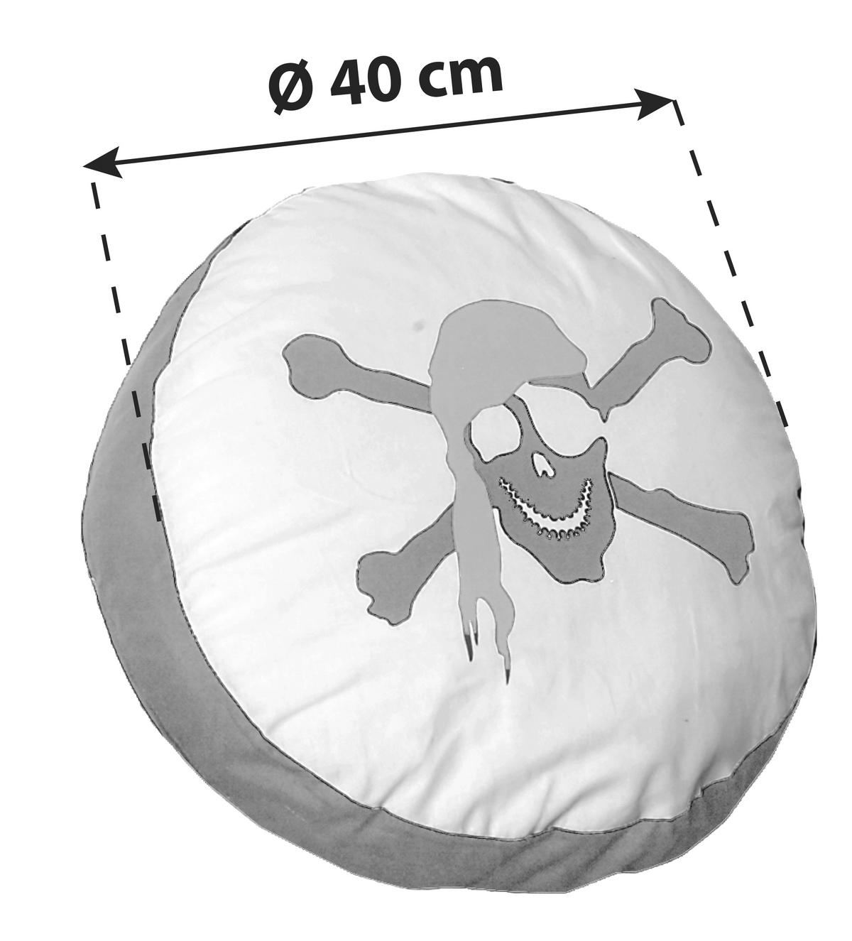 KINDERKISSEN 40/40 cm  - Schwarz/Weiß, KONVENTIONELL, Textil (40/40cm) - MID.YOU