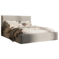 POLSTERBETT 160/200 cm,  in Silberfarben, Lattenrost, Bettkasten,  - Silberfarben/Schwarz, Design, Holz/Textil (160/200cm) - Boxxx