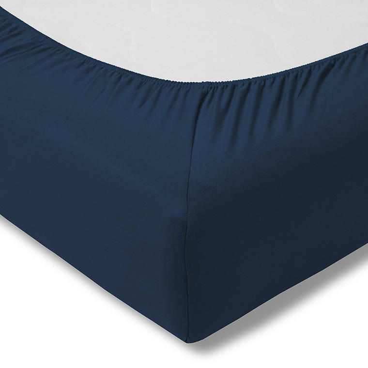 SPANNBETTTUCH Exquisit Single-Jersey  - Dunkelblau, Basics, Textil (150/200cm) - Estella