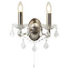 VÄGGLAMPA Paris 32/27 cm   - klar/silver, Design, metall/glas (32/27cm)