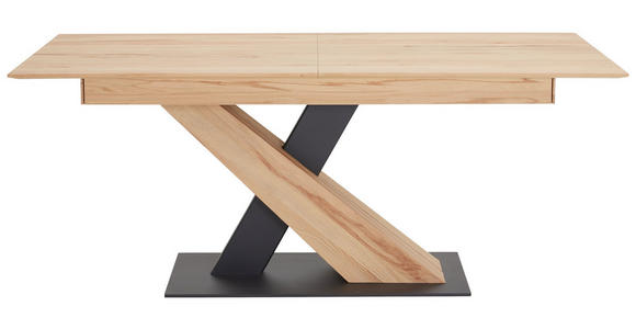 ESSTISCH in Holz, Metall 190/95/76 cm - Anthrazit/Buchefarben, Natur, Holz/Metall (190/95/76cm) - Valnatura