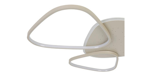 LED-DECKENLEUCHTE Alvia 102,5/72,5/5 cm  - Sandfarben, Design, Kunststoff/Metall (102,5/72,5/5cm) - Novel