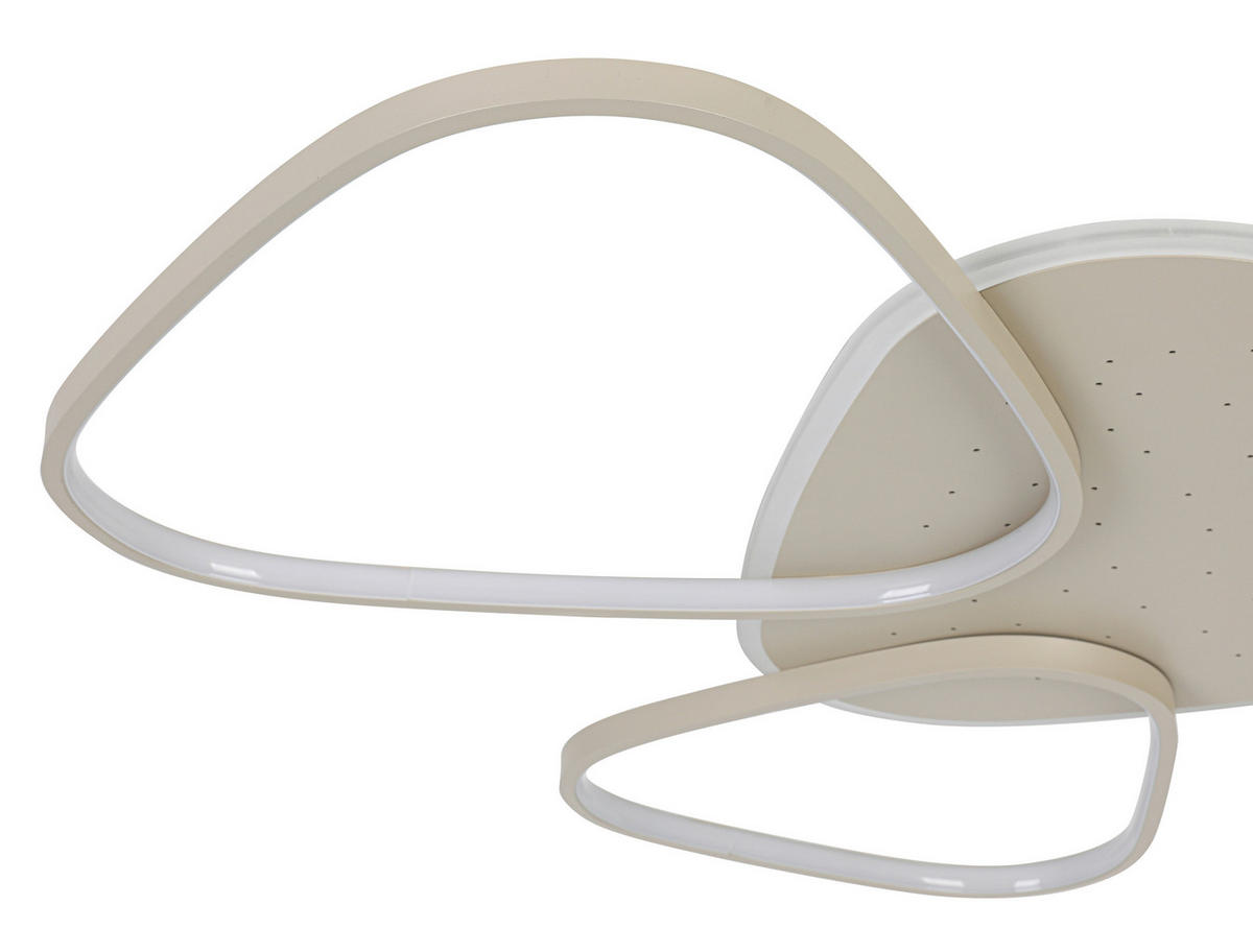 LED-DECKENLEUCHTE Alvia 102,5/72,5/5 cm  - Sandfarben, Design, Kunststoff/Metall (102,5/72,5/5cm) - Novel