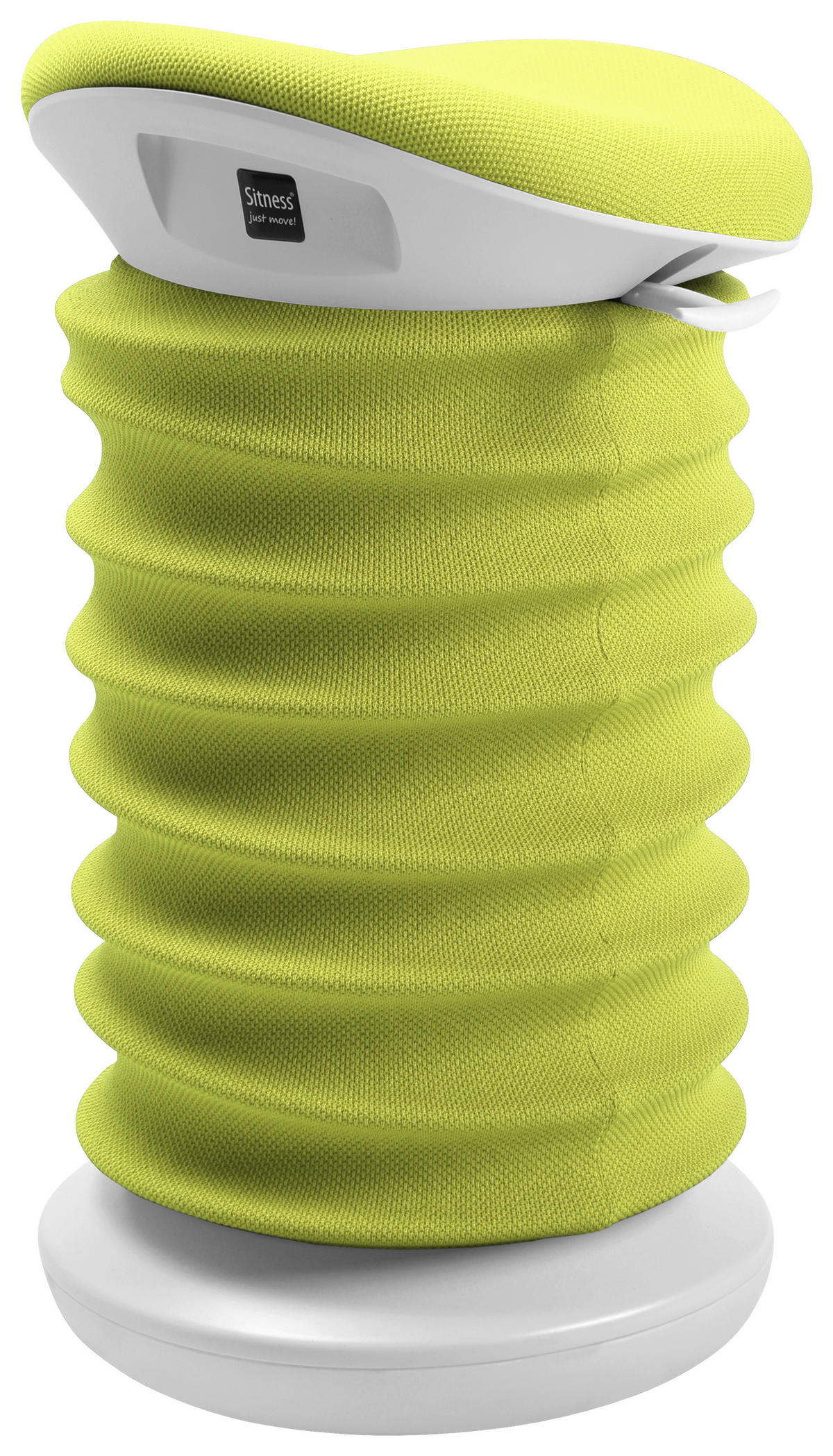 BÜROHOCKER Grün, Weiß  - Weiß/Grün, Design, Kunststoff/Textil (37,5/53-64/36cm) - Topstar