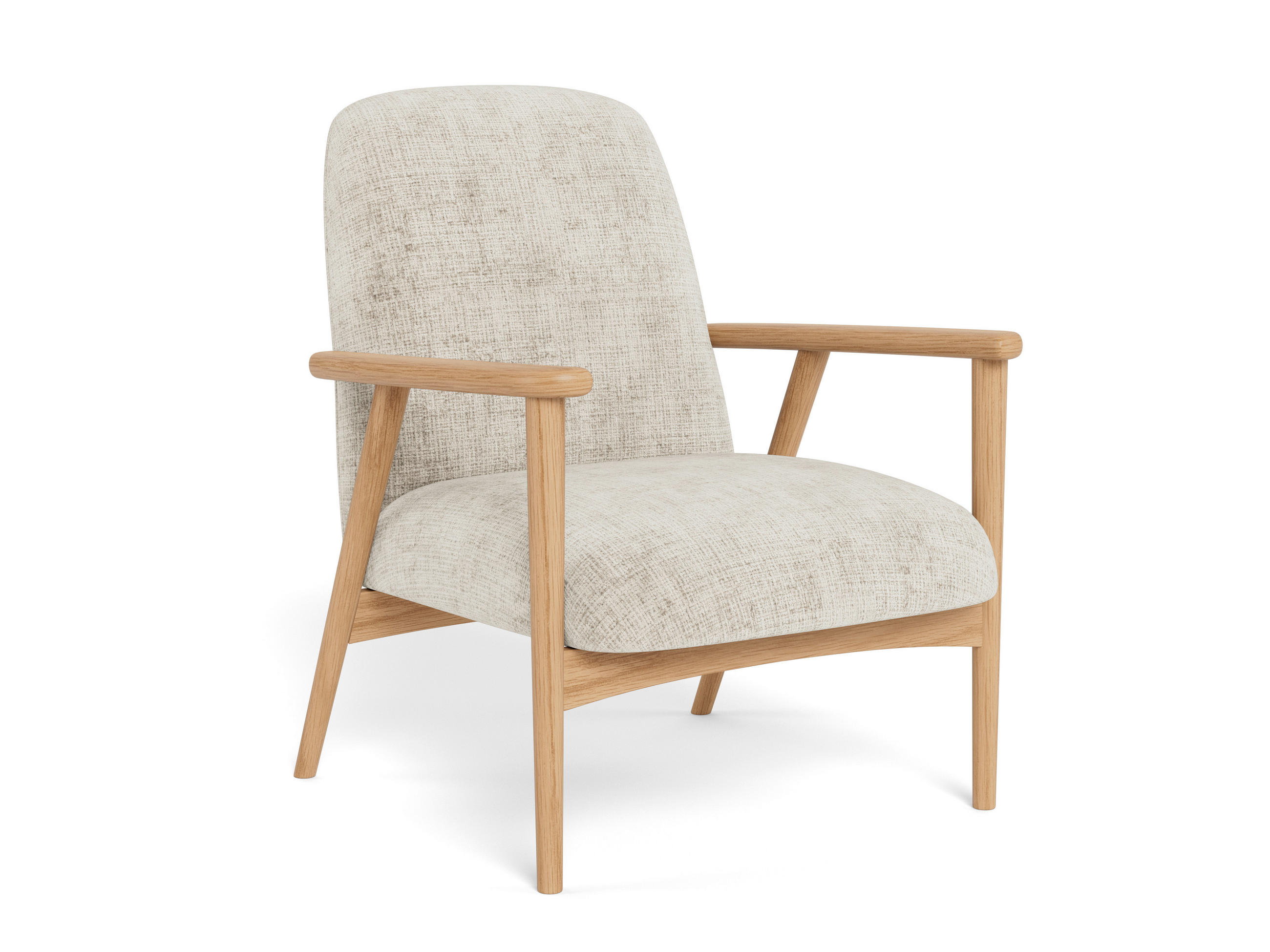 SESSEL in Chenille Beige  - Eichefarben/Beige, MODERN, Holz/Textil (71/83/84cm) - Livetastic