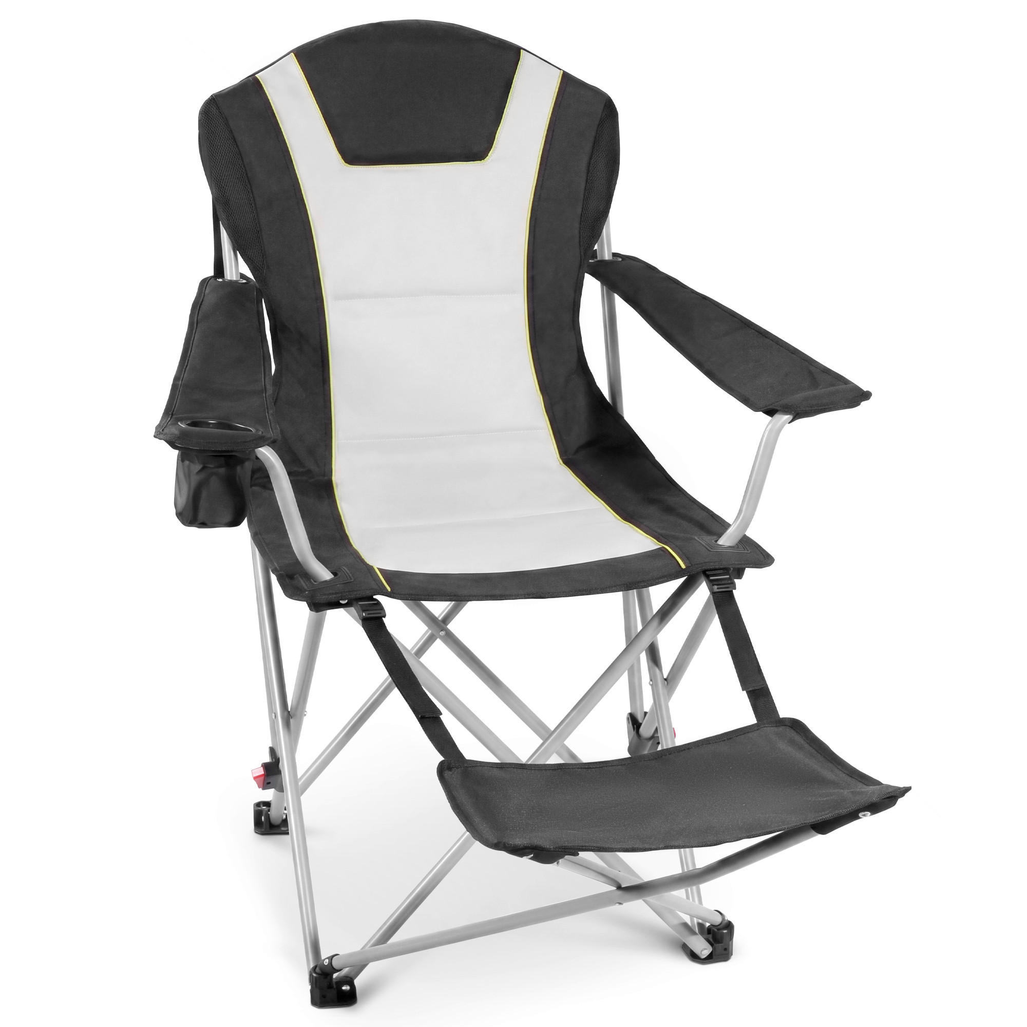 Modante Campingsessel Schwarz, Weiß 85x108x148 cm