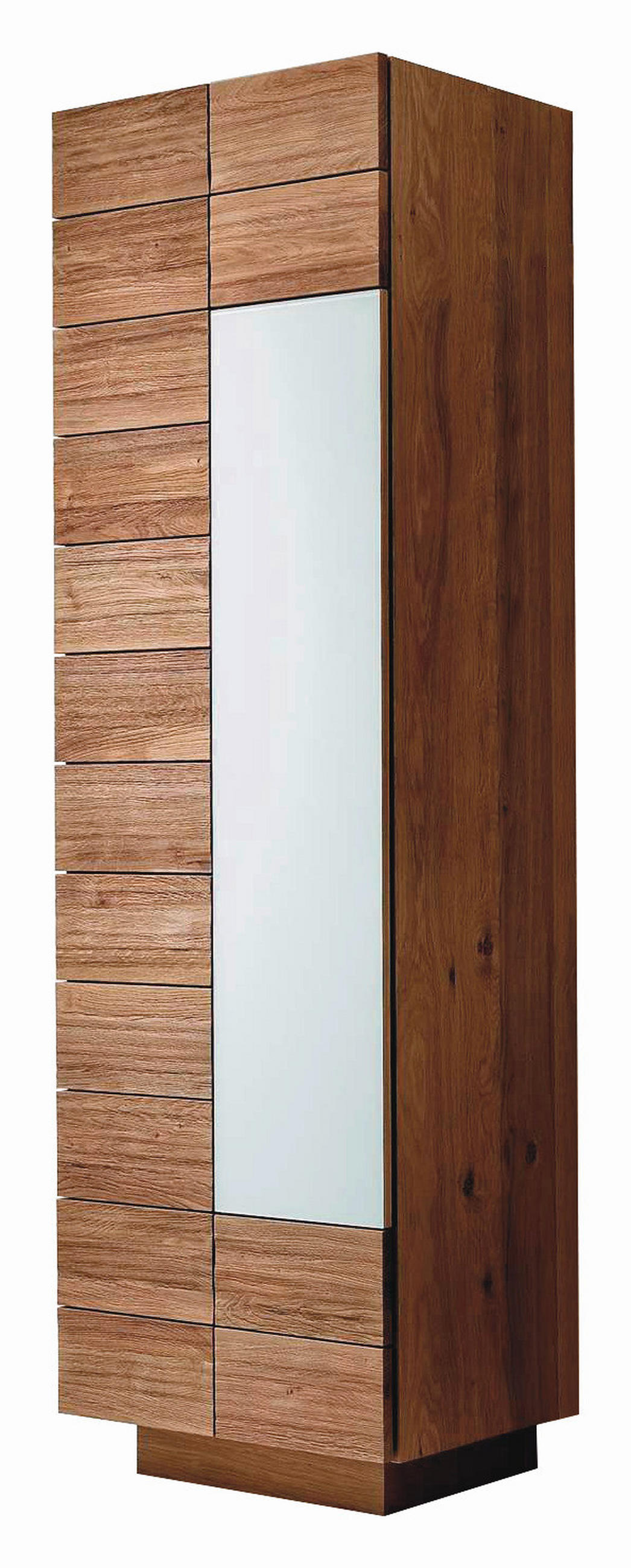 GARDEROBENSCHRANK  in 64/202/42,5 cm  - Eichefarben, Design, Glas/Holz (64/202/42,5cm) - Voglauer