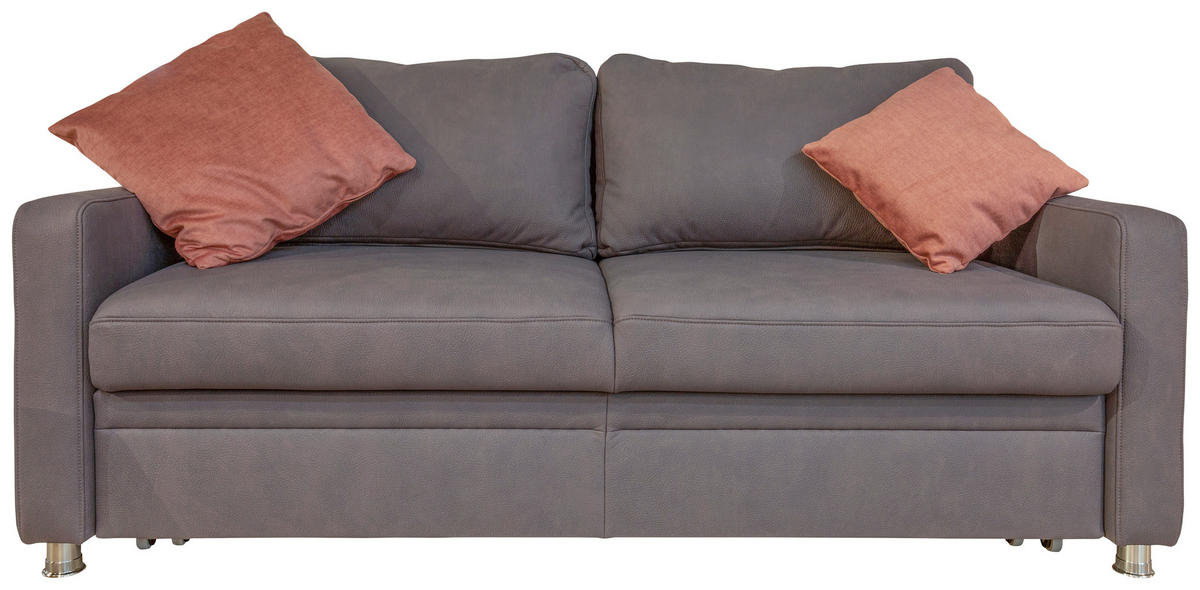 ZOFA S POSTELJNO FUNKCIJO,  siva tekstil  - barve kroma/siva, Design, kovina/tekstil - Beldomo Style