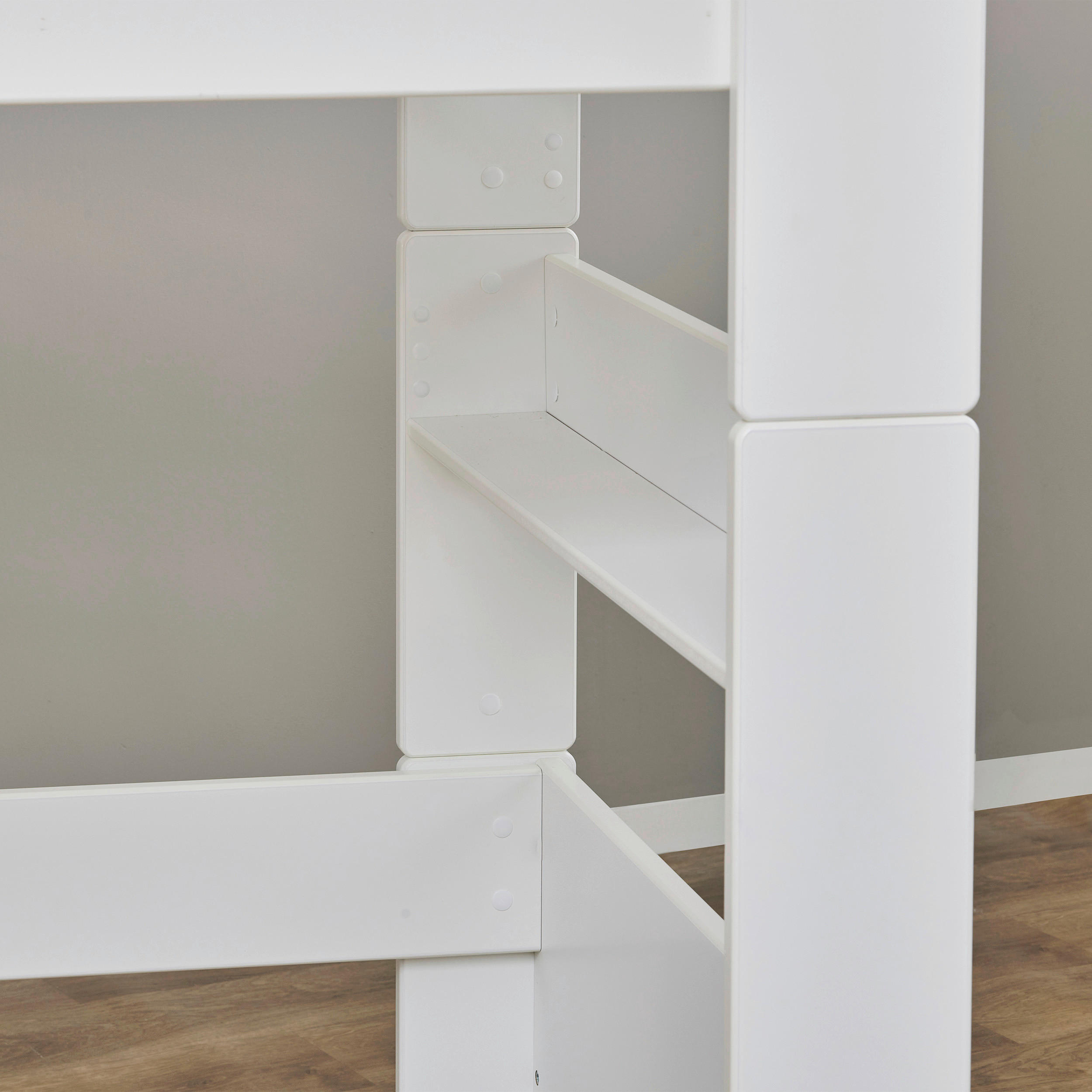 Thumbnail - Mid.you Hochbett, Weiß, Holz, Kiefer, massiv, Höhe ca. 12 cm, 90x200 cm, für Rollrost geeignet, Kinder- & Jugendzimmer, ...