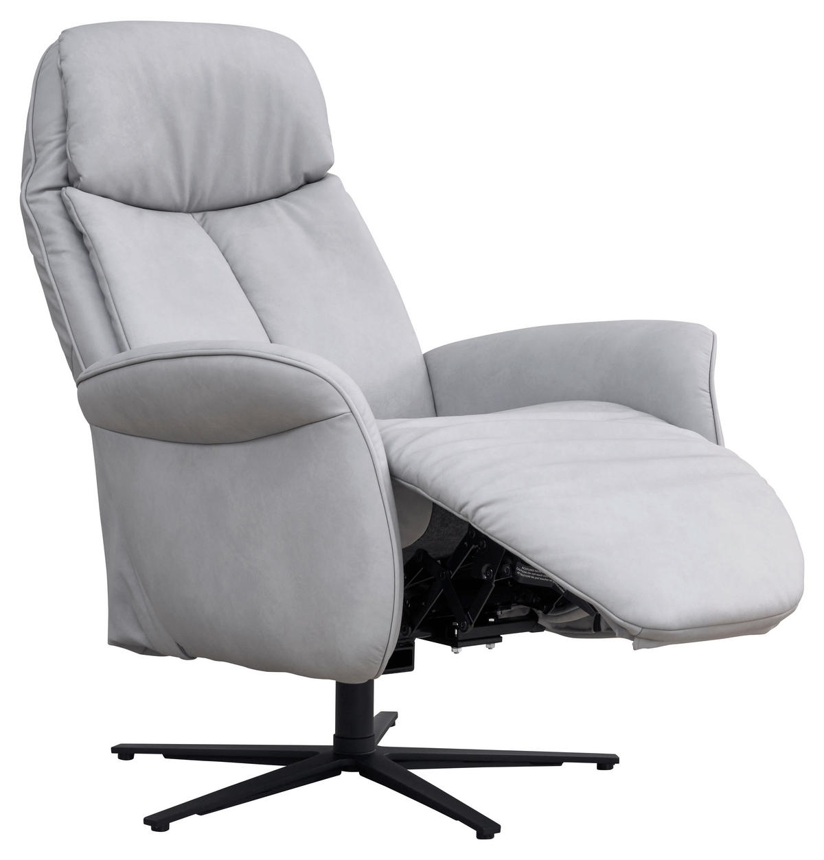 RELAXSESSEL Leder Hellgrau  - Anthrazit/Hellgrau, Konventionell, Leder/Metall (78/119/90cm) - Himolla Komfortklass