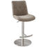 BARHOCKER in Taupe, Edelstahlfarben - Taupe/Edelstahlfarben, Design, Textil/Metall (44/86,5-111,5/54,5cm) - Novel BARHOCKER in Taupe, Edelstahlfarben - Taupe/Edelstahlfarben, Design, Textil/Metall (44/86,5-111,5/54,5cm) - Novel