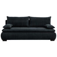 SCHLAFSOFA in Webstoff, Plüsch Schwarz  - Schwarz, Konventionell, Textil (203/72-96/98cm) - Novel