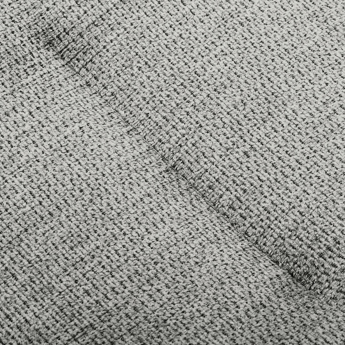 SESSELSET in Chenille Grau  - Schwarz/Weiß, Design, Textil/Metall (67/87/74cm) - Livetastic