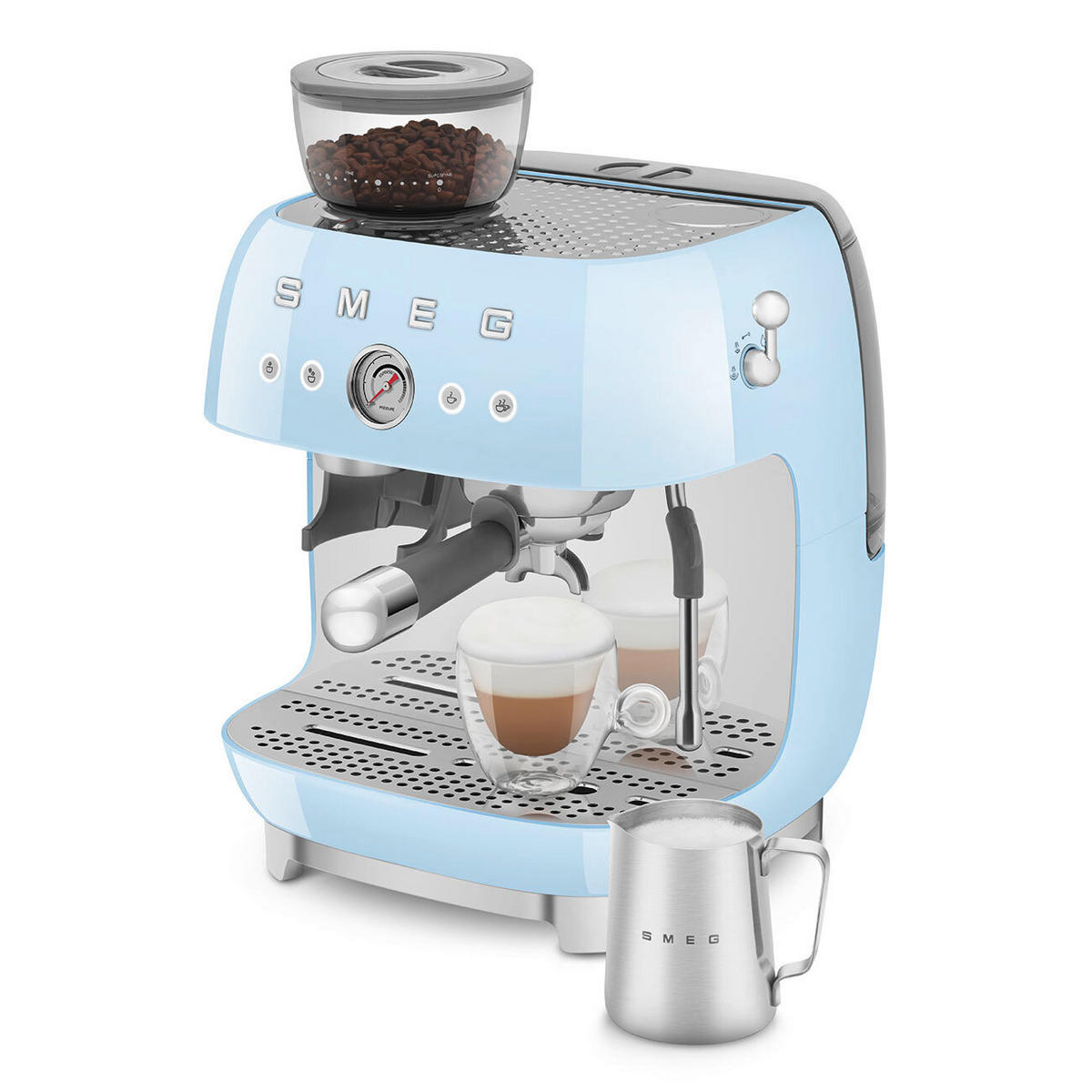 ESPRESSOMASCHINE 50's Style  - Pastellblau, Trend, Metall (33.4/44.3/43.0cm) - SMEG