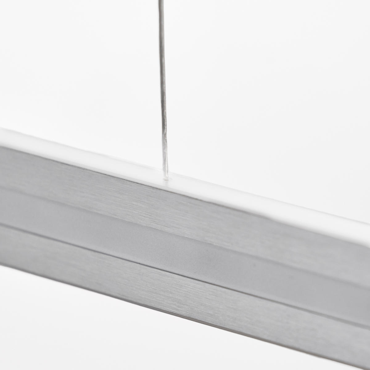 LED-HÄNGELEUCHTE Aera 143/180/9,5 cm  - Nickelfarben, Design, Metall (143/180/9,5cm) - Grossmann