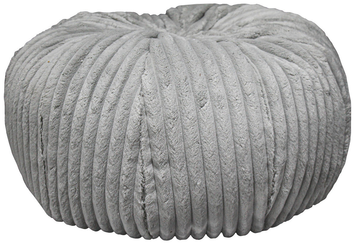 POUF Cord 60/30/60 cm  - Grau, Design, Textil (60/30/60cm) - Carryhome