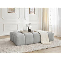 HOCKER EVEREST Struktur Hellgrau  - Hellgrau/Schwarz, MODERN, Kunststoff/Textil (166/100/40cm)